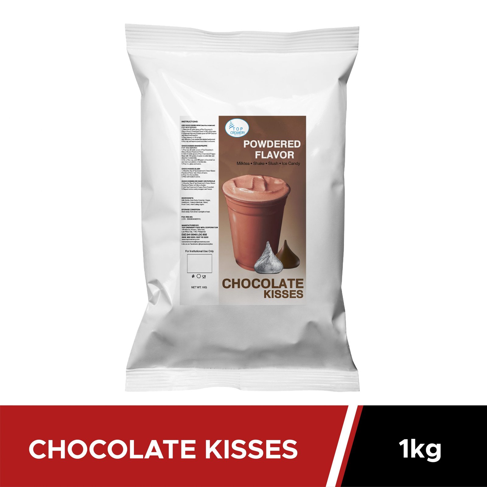 Chocolate Kisses Powdered Flavor Tapiocas and Beans Co.
