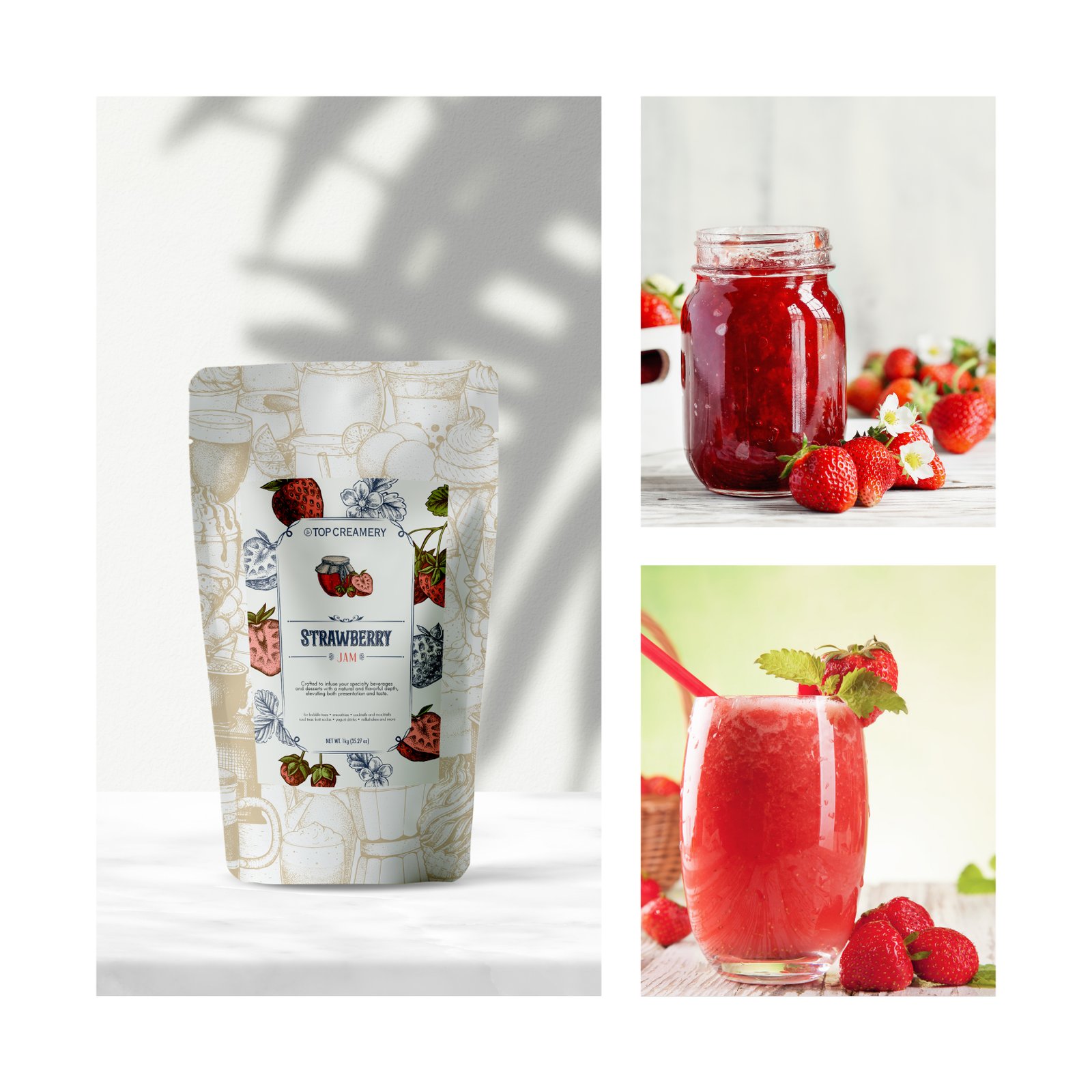 Strawberry Fruit Jam 1kg – TopCreamery v1